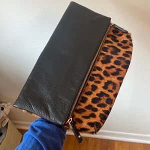 Cheetah Horsehair envelope purse
